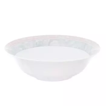 Салатник 25 см Thun Яна серый мрамор с розовым кантом