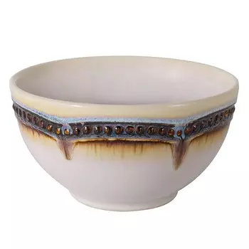 Салатник 600 л Matceramica Pompeia кремовый