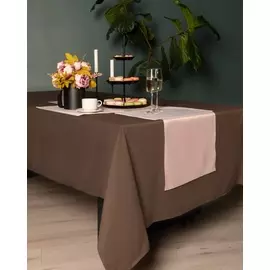 Скатерть круглая 160 см Sofi de Marko Серенити кофе