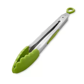 Щипцы сталь и силикон 30 см Mastrad зеленые