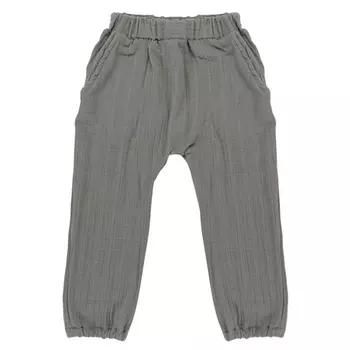 Штаны из хлопкового муслина 5-6 Y Tkano Essential серый