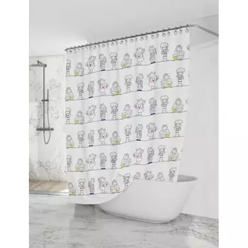 Штора для ванной комнаты 180 х 200 см Dasch Поплавки