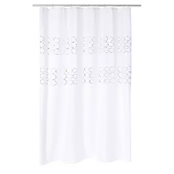 Штора для ванных комнат 180 х 200 см Ridder Paillette белый/серебряный