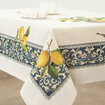 Скатерть 140 х 140 см Le Gobelin Лимоны в вазе