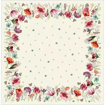 Скатерть гобеленовая 100 х 100 см Le Gobelin Майские первоцветы