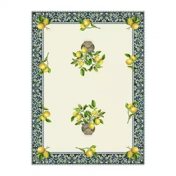Скатерть гобеленовая 160 х 166 см Le Gobelin Лимоны в вазе