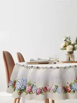 Скатерть круглая 160 см Le Gobelin Гортензия