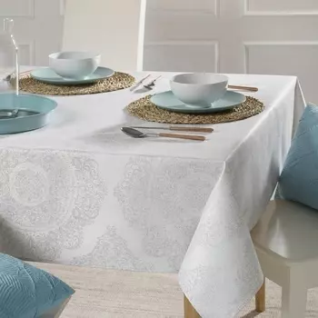 Скатерть круглая 180 см Atenas Nerea Blanco