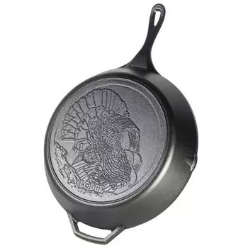 Сковорода чугунная 34 см Lodge Wildlife Индюк