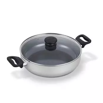 Сковорода глубокая с крышкой антипригарная 28 см Brabantia Indo+