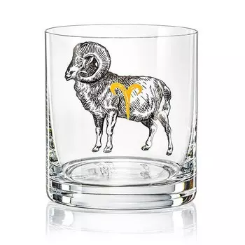 Стакан 280 мл Bohemia Crystal Гороскоп Овен