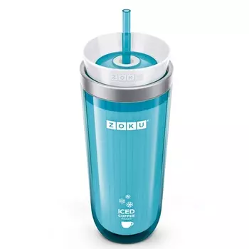 Стакан для охлаждения напитков Zoku Iced Coffee Maker голубой