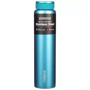 Стальная бутылка 280 мл Sistema Chic голубой