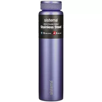 Стальная бутылка 280 мл Sistema Chic фиолетовый