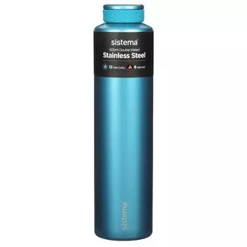 Стальная бутылка 600 мл Sistema Chic голубой