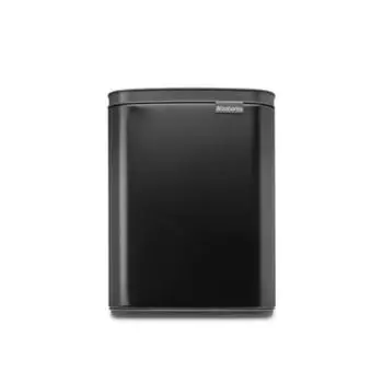 Стальной бак для мусора 7 л Brabantia Bo чёрный матовый
