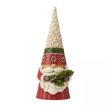 Статуэтка 16 см Jim Shore Christmas Gnome holding Holly