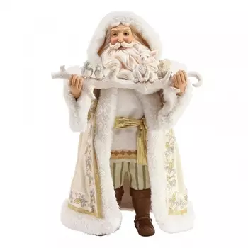 Статуэтка Heartwood Creek Дед Мороз с лесными друзьями