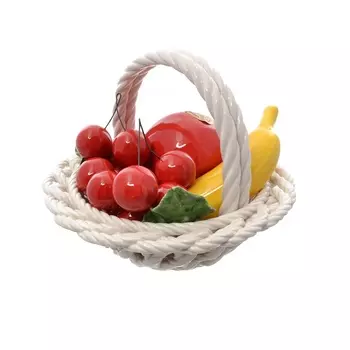Статуэтка корзинка с фруктами 20 см круглая ORGIA