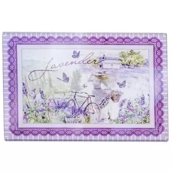 Стеклянная доска Gift-and-Home Лавандовый Велосипед 30 х 20 см