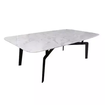 Столик чайный nilsen, 130х70х40 см, мрамор/черный