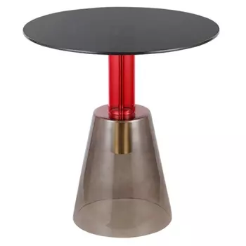 Столик кофейный amalie, D60 см, серый/красный