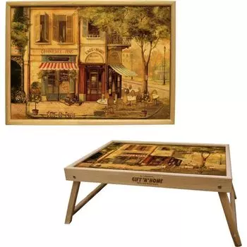 Столик-поднос для завтрака "Парижское кафе"