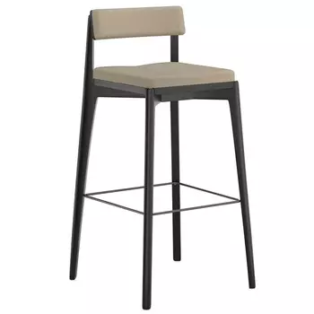 Стул барный рогожка Latitude Aska чёрный-бежевый