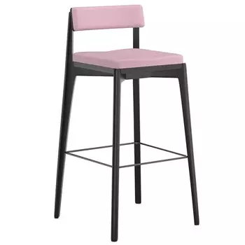 Стул барный рогожка Latitude Aska чёрный-розовый