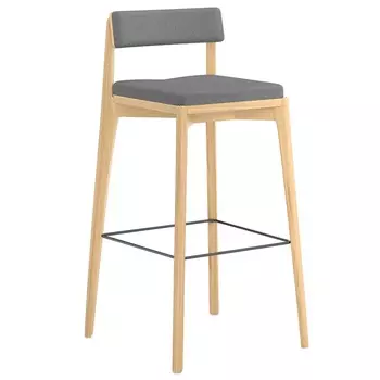 Стул барный рогожка Latitude Aska ясень-серый