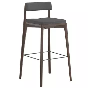 Стул барный рогожка Latitude Aska венге и тёмно-серый