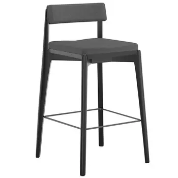 Стул полубарный рогожка Latitude Aska чёрный и тёмно-серый