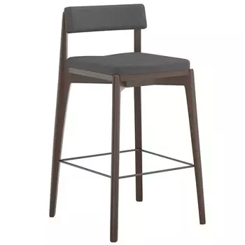 Стул полубарный рогожка Latitude Aska венге и тёмно-серый