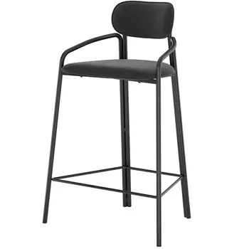 Стул полубарный ror, round, велюр, черный/черный