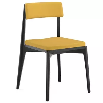 Стул рогожка Latitude Aska чёрный-горчичный