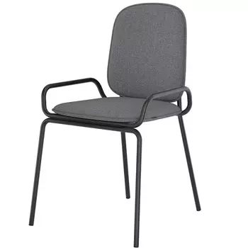 Стул ror, double frame, рогожка, черный /серый