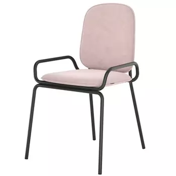 Стул Latitude Ror Double Frame велюр чёрный-розовый