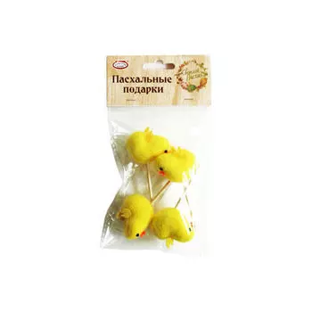 Сувенир пасхальный Домашняя Кухня Цыплята 4 шт