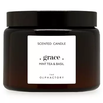 Свеча ароматическая большая Ambientair The Olphactory Мята и базилик