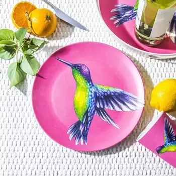 Тарелка 20 см для холодных продуктов Тропики в ассортименте