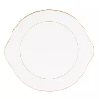 Тарелка для торта 27 см Thun Констанция отводка золото