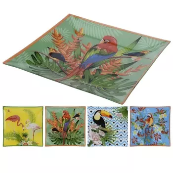 Тарелка квадратная 31 см Excellent Houseware Тропики