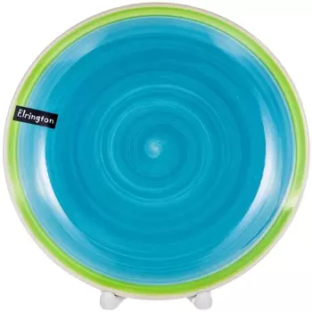 Тарелка обеденная Elrington Аэрограф бирюза, 27 см