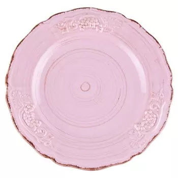 Тарелка 22 см Royal Stoneware Барокко розово-коричневый