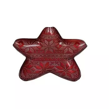 Тарелка Звезда Дедушки Мороза 23 см Akcam