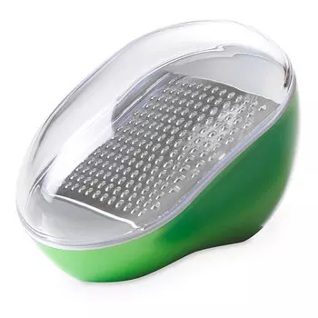 Тёрка для сыра с крышкой Omada Trendy зелёный