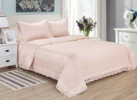 Комплект с кружевом полутораспальный Sofi de Marko Тиара бежевый