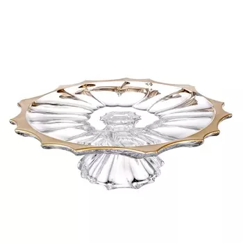 Тортница 35 см Aurum Crystal Plantica Gold