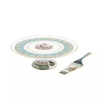 Тортница с лопаткой 32 см Roman Lidicky Фредерика Охота зелёная