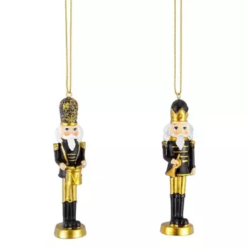 Украшение подвесное Азалия Щелкунчик в ассортименте чёрный